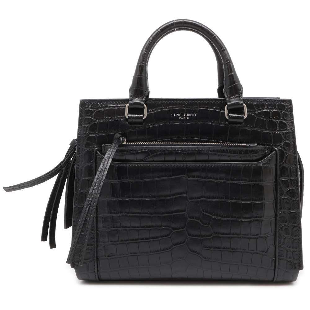 Saint Laurent Paris Eastside Small Embossed 2way Handbag Black